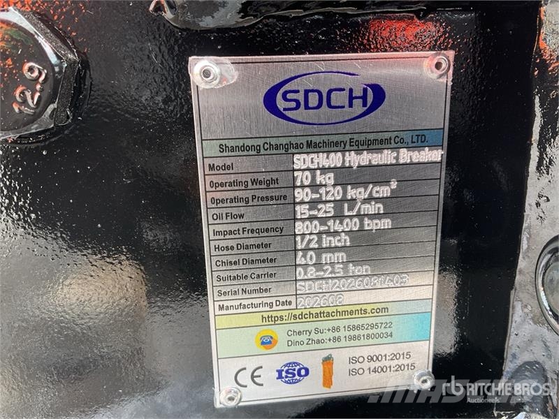 SDCH 400 Martillo Hidraulico (Sin Usar) / Hydrauli Hammers / Breakers