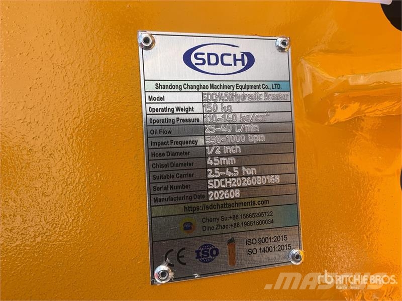  SDCH 450 Martillo Hidraulico para Minicargador (Si Hammers / Breakers
