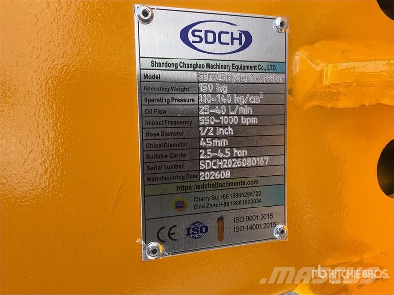  SDCH 450 Martillo Hidraulico para Minicargador (Si Hammers / Breakers