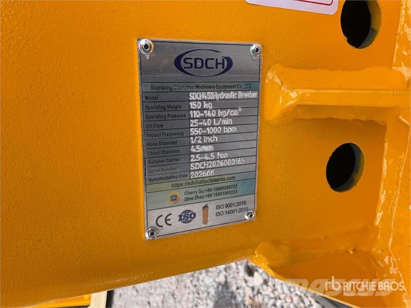 SDCH 450 Martillo Hidraulico para Minicargador (Si Hammers / Breakers