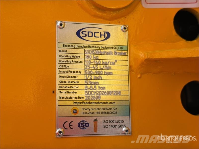  SDCH 530 Martillo Hidraulico para Minicargador (Si Hammers / Breakers
