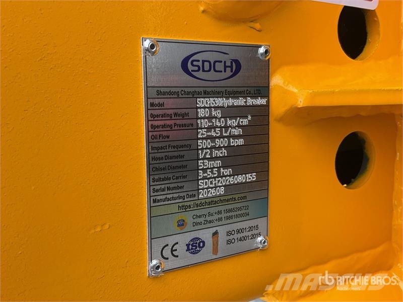 SDCH 530 Martillo Hidraulico para Minicargador (Si Hammers / Breakers