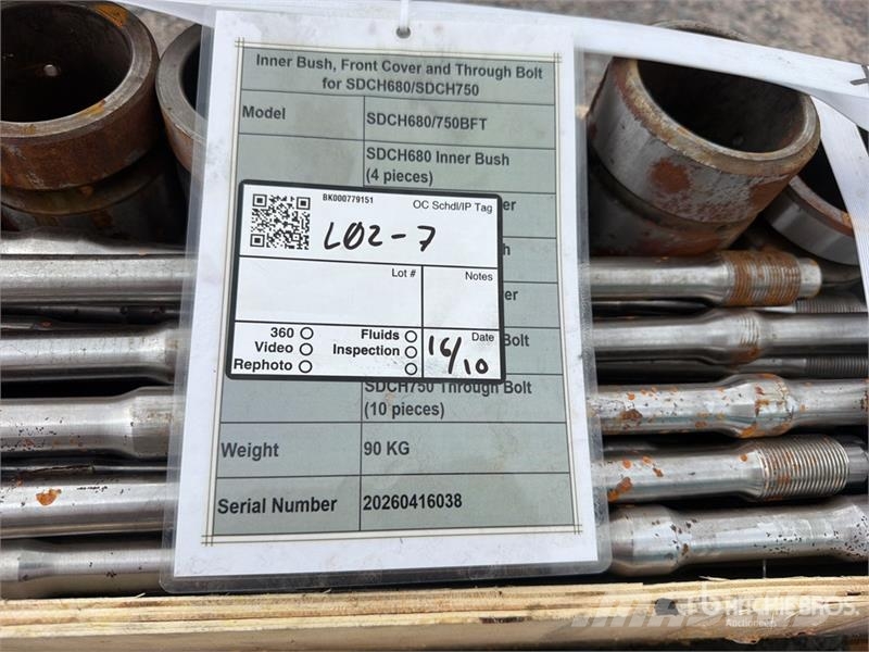 SDCH 680/750BFT Lote de Bujes, Cubiertas Delantera Kiti naudoti statybos komponentai