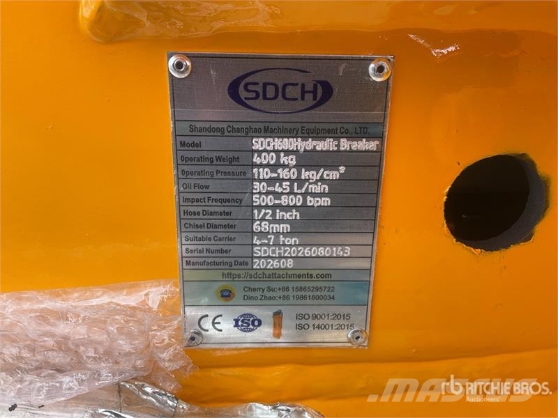 SDCH 680 Martillo Hidraulico (Sin Usar) / Hydrauli Hidrauliniai kūjai / Trupintuvai