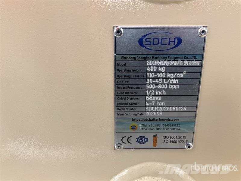 SDCH 680 Martillo Hidraulico (Sin Usar) / Backhoe Hammers / Breakers