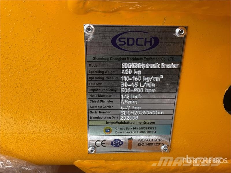  SDCH 680 Martillo Hidraulico (Sin Usar) / Hydrauli مطارق / كسارات