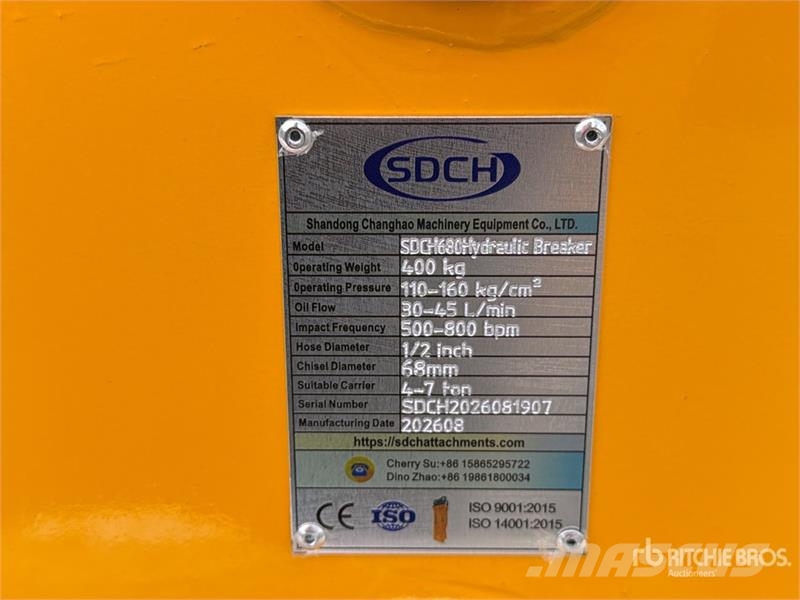 SDCH 680 Martillo Hidraulico (Sin Usar) / Backhoe Hammers / Breakers