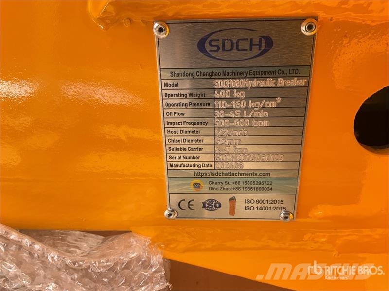 SDCH 680 Martillo Hidraulico (Sin Usar) / Hydrauli Hidrauliniai kūjai / Trupintuvai