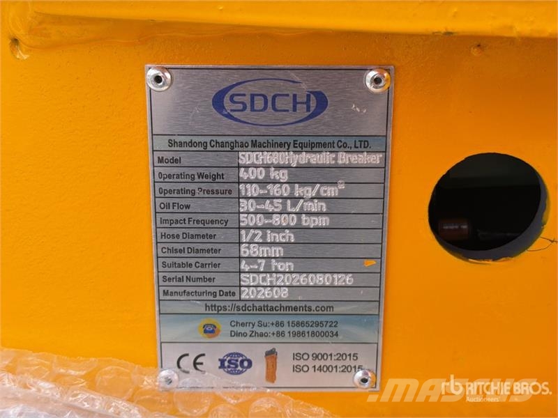 SDCH 680 Martillo Hidraulico (Sin Usar) / Hydrauli Hammers / Breakers