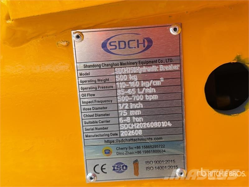 SDCH 750 Martillo Hidraulico (Sin Usar) / Hydrauli Hammers / Breakers
