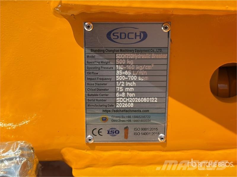  SDCH 750 Martillo Hidraulico (Sin Usar) / Hydrauli Hammers / Breakers