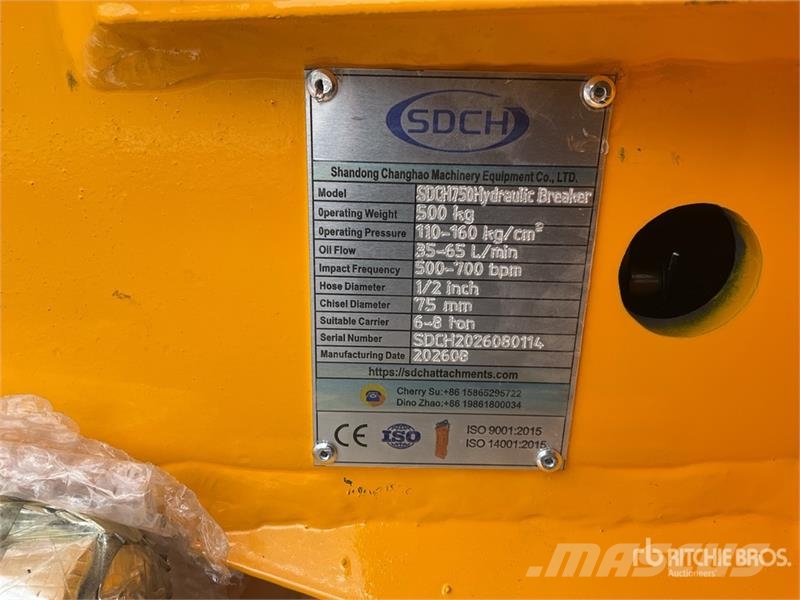 SDCH 750 Martillo Hidraulico (Sin Usar) / Hydrauli Hammers / Breakers