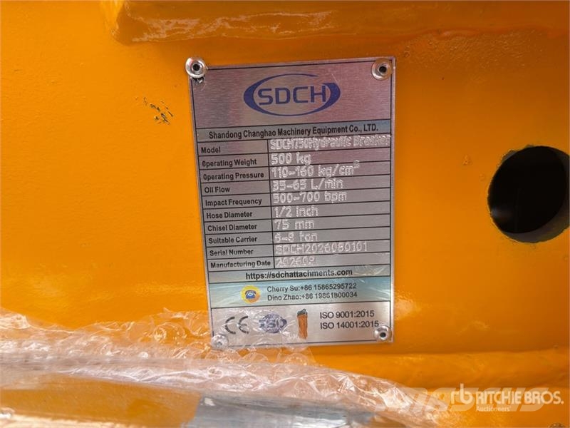  SDCH 750 Martillo Hidraulico (Sin Usar) / Hydrauli Hammers / Breakers