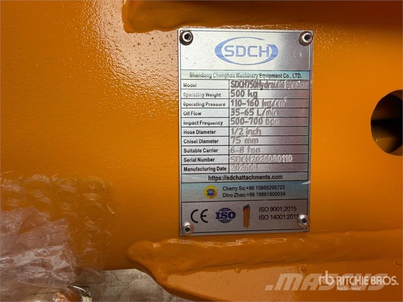 SDCH 750 Martillo Hidraulico (Sin Usar) / Hydrauli Hidrauliniai kūjai / Trupintuvai