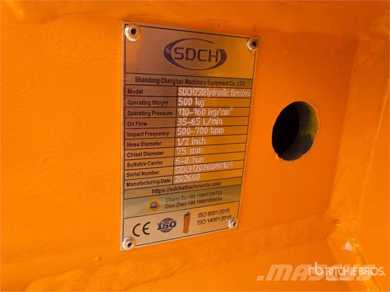 SDCH 750 Martillo Hidraulico (Sin Usar) / Hydrauli Hammers / Breakers