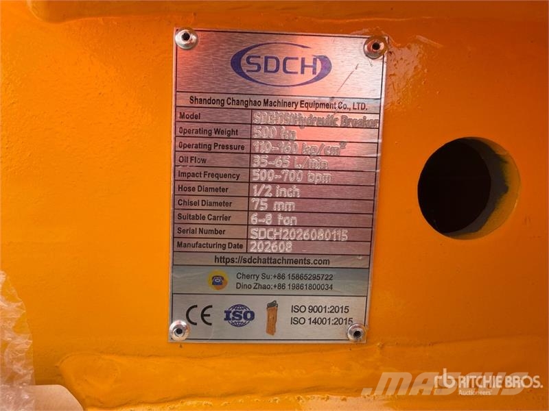 SDCH 750 Martillo Hidraulico (Sin Usar) / Hydrauli Hammers / Breakers
