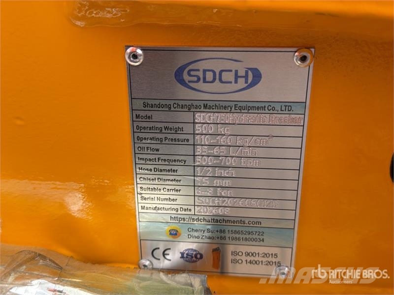 SDCH 750 Martillo Hidraulico (Sin Usar) / Hydrauli Hidrauliniai kūjai / Trupintuvai