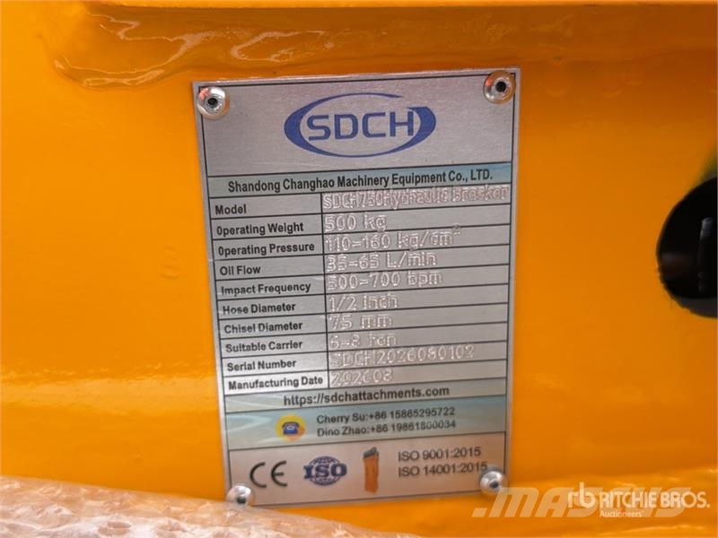  SDCH 750 Martillo Hidraulico (Sin Usar) / Hydrauli Hammers / Breakers
