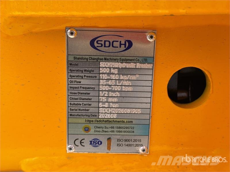 SDCH 750 Martillo Hidraulico (Sin Usar) / Hydrauli Hammer / Brecher