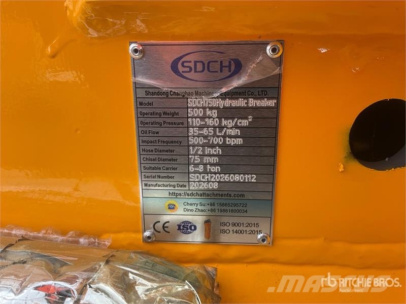 SDCH 750 Martillo Hidraulico (Sin Usar) / Hydrauli Hidrauliniai kūjai / Trupintuvai