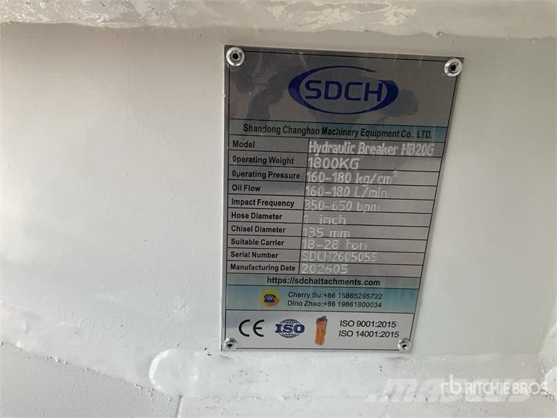 SDCH HB20G Martillo Hidraulico (Sin Usar) / Hydrau Hammers / Breakers