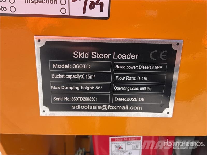 SDLOOL 360TD Mini Minicargador (Sin Usar) / Compac لوادر انزلاقية التوجيه