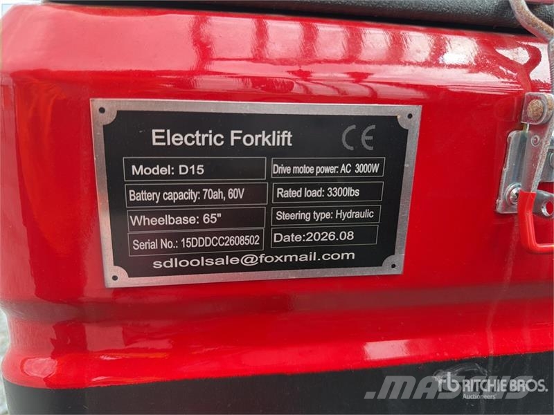 SDLOOL D15 3300 lb Montacargas Electrico (Sin Usar Chariots élévateurs électriques