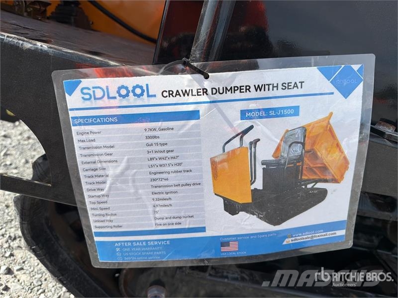  SDLOOL J1500 Mini Crawler Mini Volteo sobre Orugas عربات نقل قلابة للمواقع