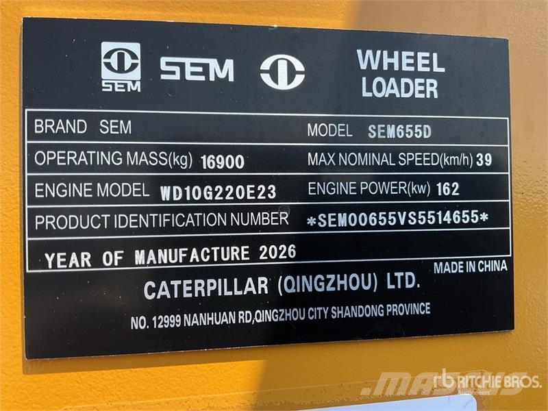 SEM 655D Cargador sobre Neumaticos (Sin Usar) / Wheel Wheel loaders