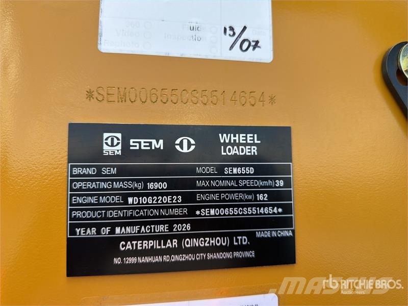 SEM 655D Cargador sobre Neumaticos (Sin Usar) / Wheel Wheel loaders