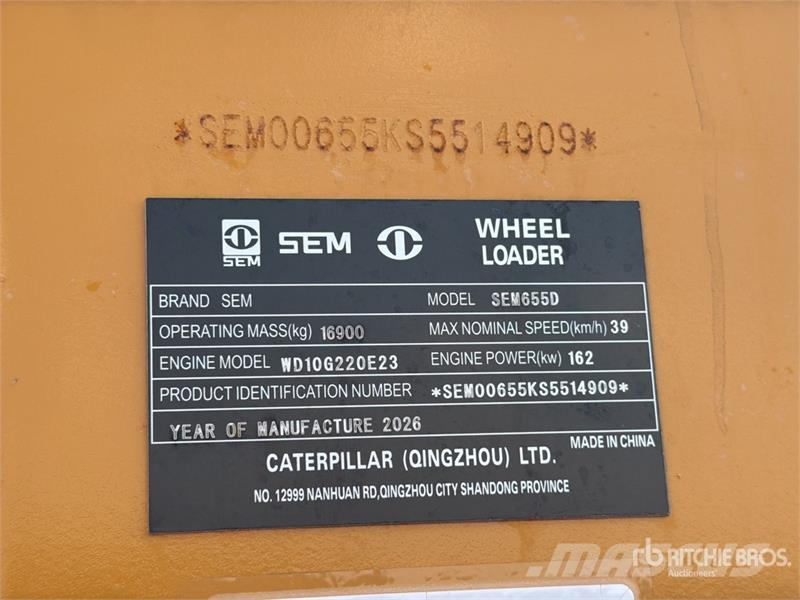 SEM 655D. Wheel Loader (Unused) Rataslaadurid