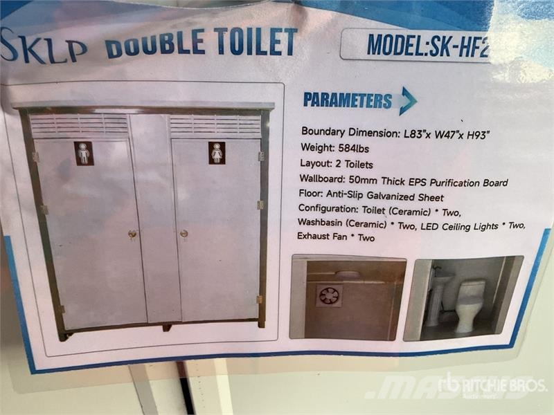 SKLP HF2 6 ft 10 in x 3 ft 7 in 2 Person Baño Port Ostale komponente