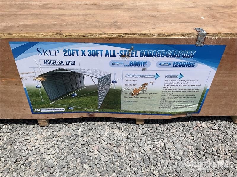 SKLP ZP20 20 ft x 30 ft Carpa de Garaje (Sin Usar) Stålrammer