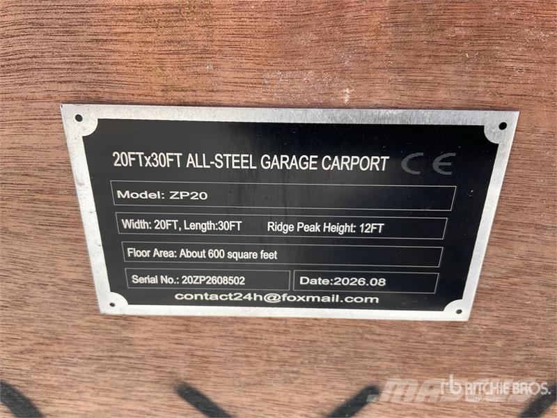 SKLP ZP20 20 ft x 30 ft Carpa de Garaje (Sin Usar) Stahlrahmenaufbauten