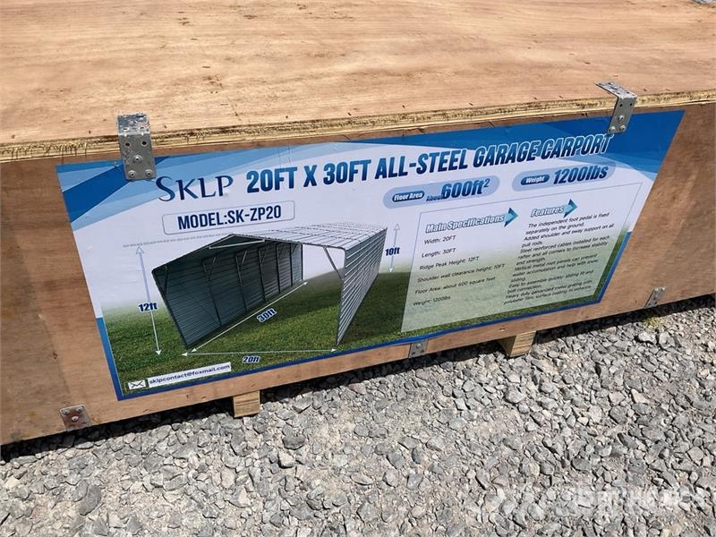 SKLP ZP20 20 ft x 30 ft Carpa de Garaje (Sin Usar) Stahlrahmenaufbauten