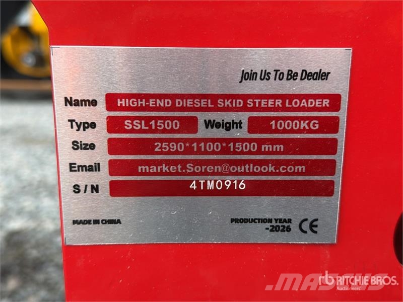  SSL1500-RED Mini Minicargador (Sin Usar) / Mini Co لوادر انزلاقية التوجيه
