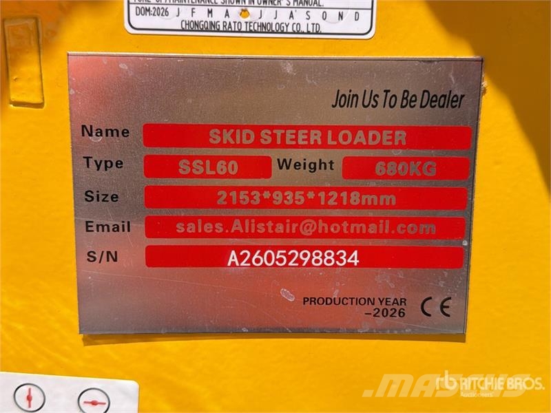  SSL60 Mini Minicargador (Sin Usar) / Mini Compact  لوادر انزلاقية التوجيه
