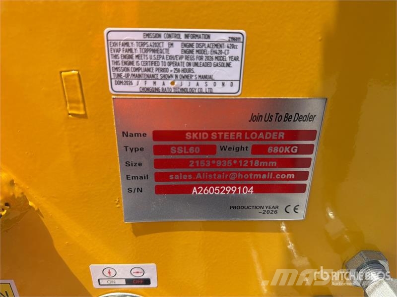 SSL60 Mini Minicargador (Sin Usar) / Mini Compact لوادر انزلاقية التوجيه