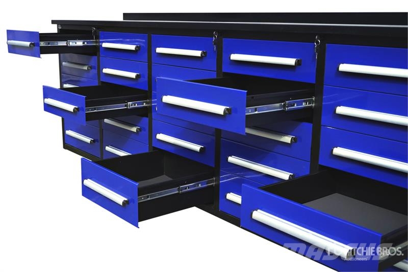 Suihe 10FT-25D-01B 9 ft 6 in 25-Drawer Banco Gabinete de Ostale komponente za građevinarstvo