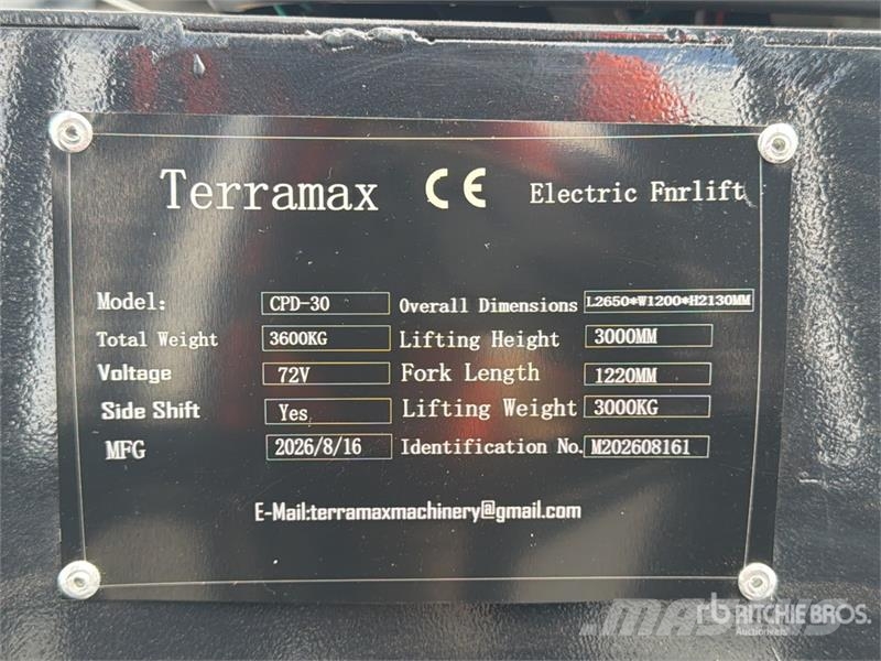 Terramax CPD-30 6600 lb Montacargas Electrico (Sin Elektromos targoncák