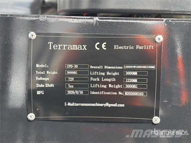 Terramax CPD-30 6600 lb Montacargas Electrico (Sin Elektromos targoncák