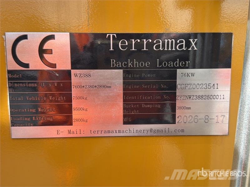 Terramax WZ388 4x4 Retroexcavadora (Sin Usar) / Ba Tractopelle
