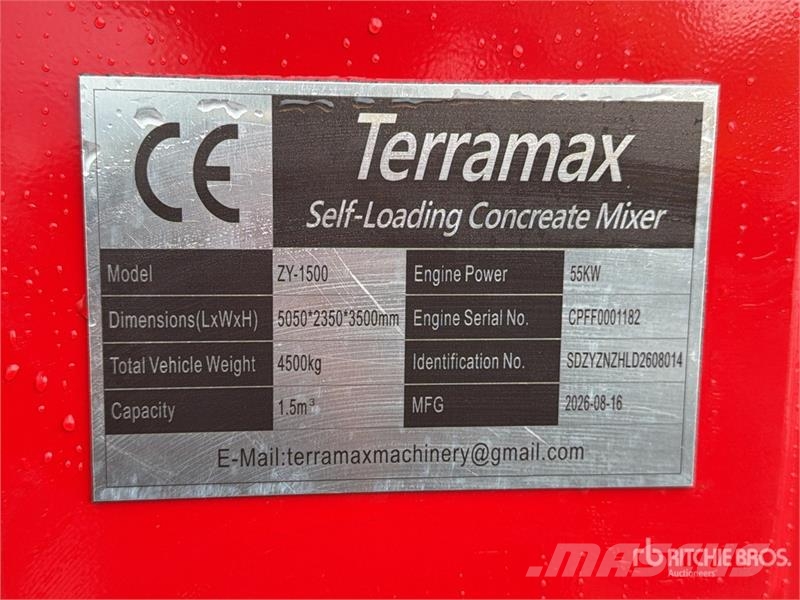  Terramax ZY-1500 4x4 Self-Loading 1.5 m3 Autohormi Būvniecība- Citi