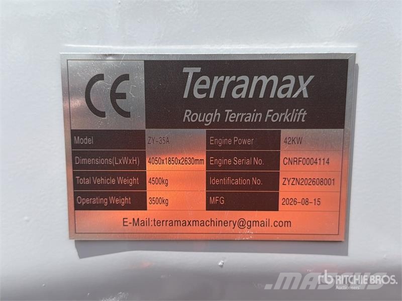 Terramax ZY-35A 7700 lb 4x4 Montacargas Todo Terre Tereptargonca