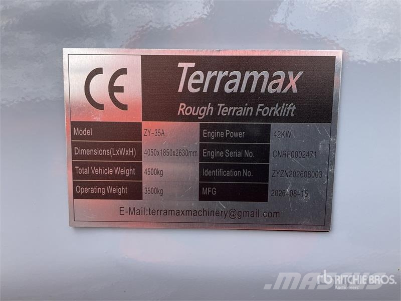  Terramax ZY-35A 7700 lb 4x4 Montacargas Todo Terre Внедорожные погрузчики