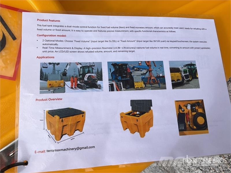 Terratop DTK500 500 L Portable Poly Diesel Tanque Üzemanyag- és adaléktartályok