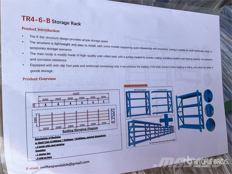 Terratop TR4-6-B Estante para Almacen (Sin Usar) / Diger parçalar
