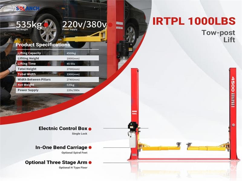 TPL 2 Post 10000 lb Elevador de Autos de Dos Colum Építőipar - Egyebek