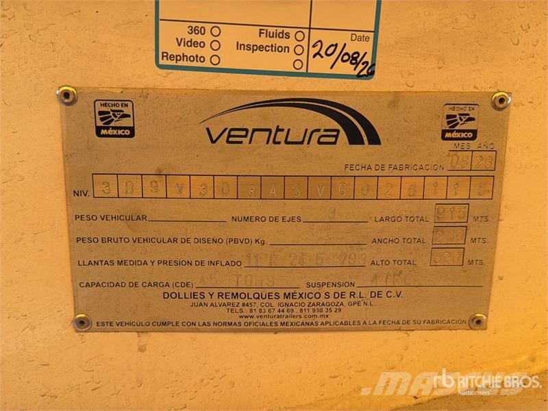 Ventura 30 ft Tri/A Semirremolque de Volteo (Sin Usar) / E Самоскиди