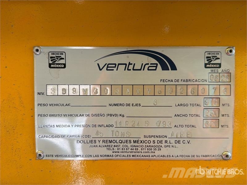 Ventura 30 ft Tri/A Semirremolque de Volteo (Sin Usar) / E Самоскиди